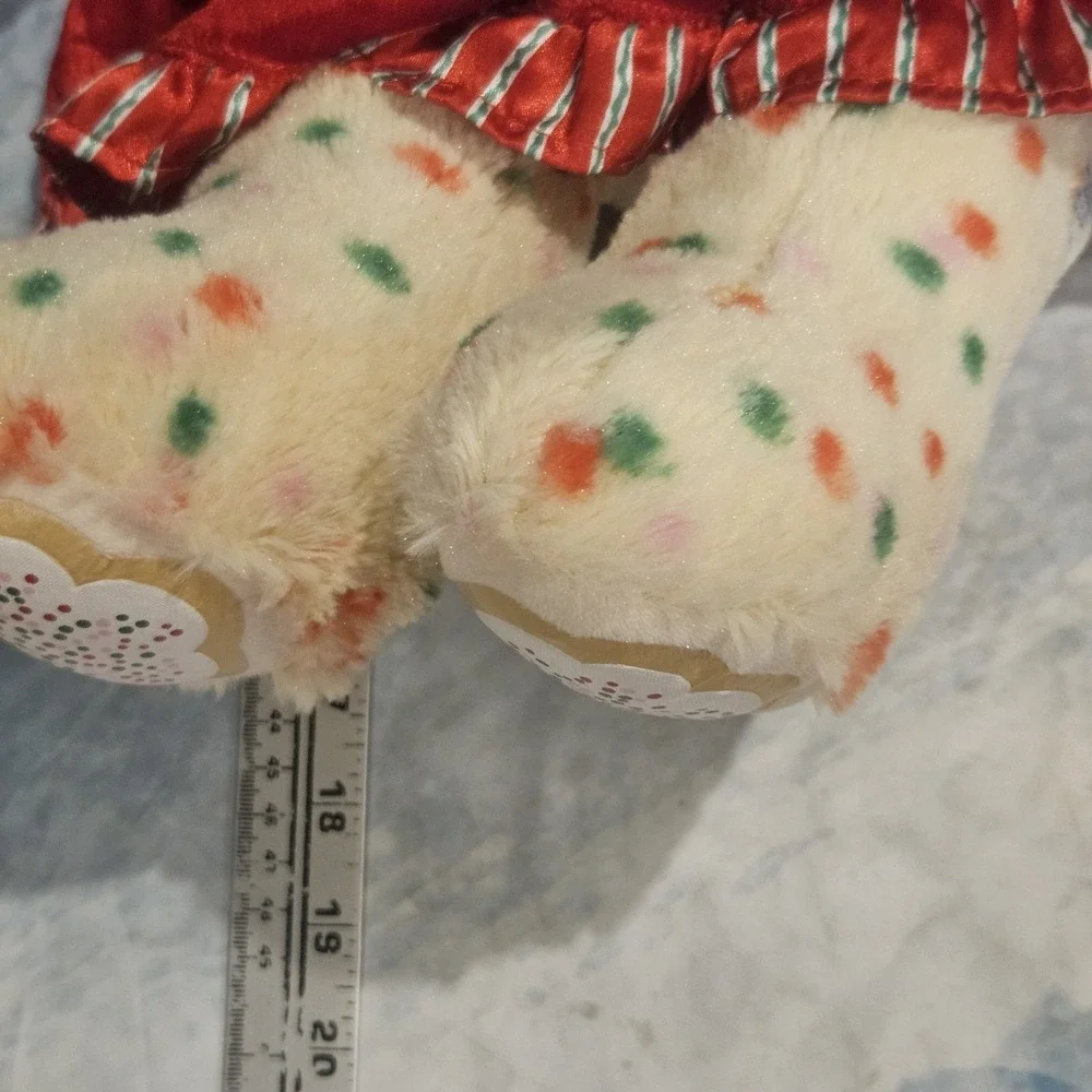 Build A‎ Bear 2012 Sugar Cookie Christmas Bear Plush Dress Cookie Wristie Purse